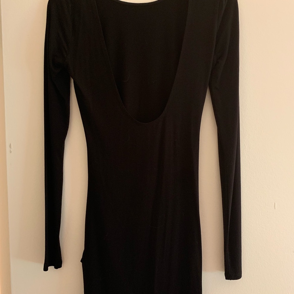 Long sleeved little black dress